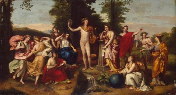Neoclassism Painting "Apollo & the Muses" by Anton Rapheal Mengs (1761)