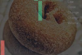 A closeup of a sugar donut